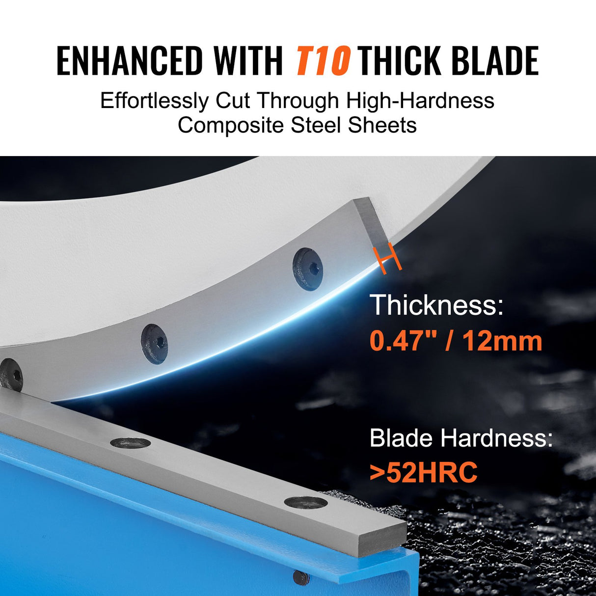 VEVOR 800mm Manual Hand Plate Shear for Metal Sheet Processing, Benchtop Cutter with Q235 Material, for Crafts Thick Steel Crafting, Heavy Duty Roll