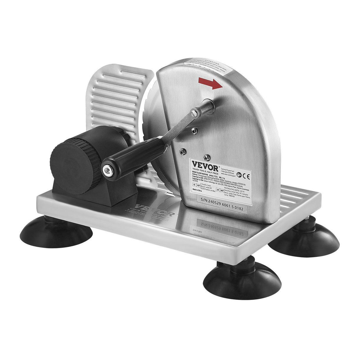 VEVOR Manual Bread Slicer 0-6" Cheeser Butter Cutting for Kitchen Restaurant