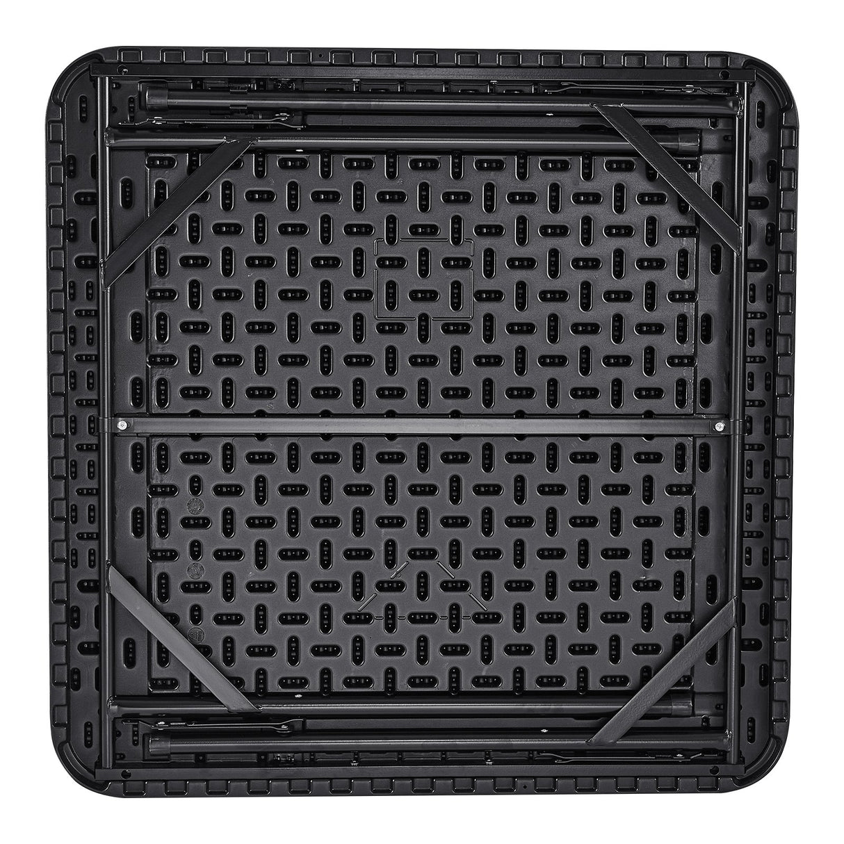 VEVOR Mahjong Table, Square 4 Player Folding Card Table with 4 Cup Holders & 4 Chip Trays, Portable Domino Game Table with 1 Set of Dominoes for Mahjong Poke Puzzles, 90 x 90-inch, Black