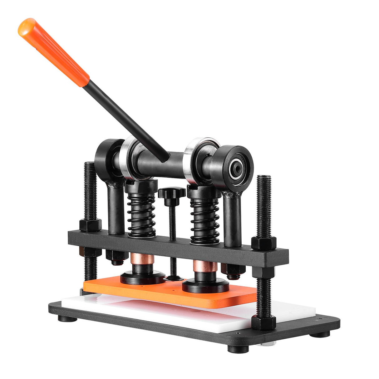 VEVOR Leather Cutting Machine, 10.2 x 4.7 in Embossing Plate Manual Die Cutter, 0.47 in Pressure Stroke Leather Embossing Machine, Dual Guide Shafts Die Cut Machine for Various of Materials