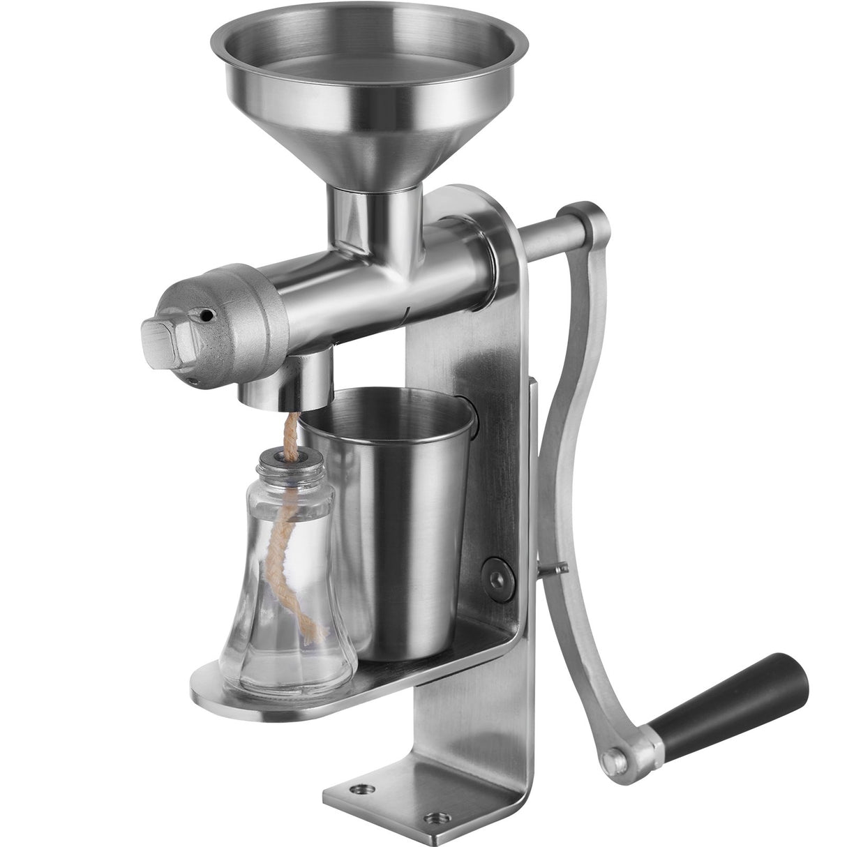 VEVOR Manual Oil Press Machine, Stainless Steel Oil Extractor Machine, Detachable Oil Presser for Effortless Cleaning, Household Oil Expeller for