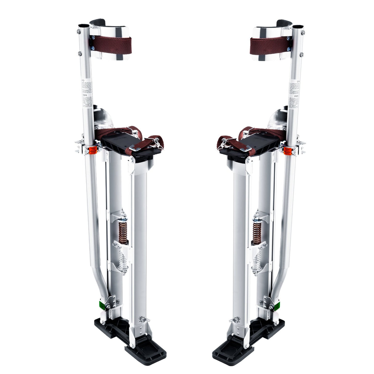 VEVOR Drywall Stilts, 24''-40'' Adjustable Aluminum Tool Stilts with Protective Knee Pads, Durable and Non-Slip Work Stilts for Sheetrock Painting, Walking, Taping, Silver
