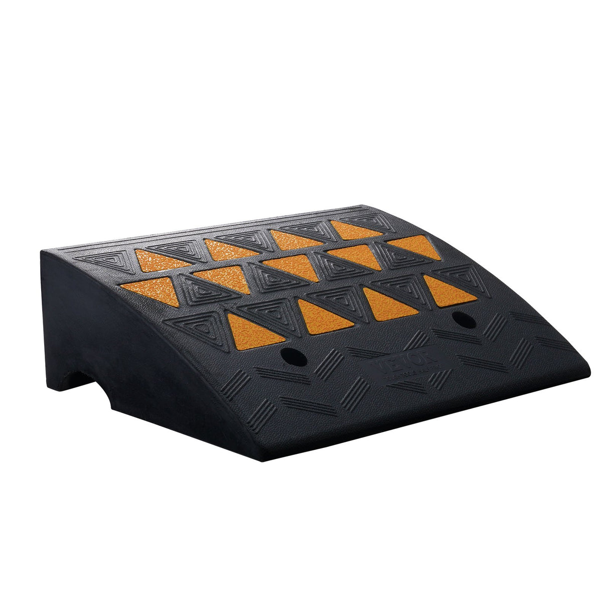 VEVOR Rubber Curb Ramp 15.2 cm Rise Height Sidewalk Curb Ramp, 37 cm Width 49.1 cm Length Driveway Ramp for Curb, 15T Heavy Duty Rubber Ramp for Forklifts, Trucks, Buses, Cars, Wheelchairs, Bikes