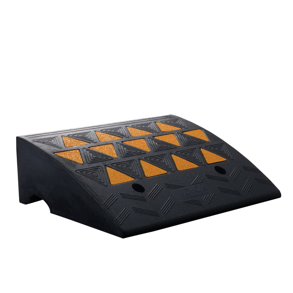 VEVOR Rubber Curb Ramp 15.2 cm Rise Height Sidewalk Curb Ramp, 37 cm Width 49.1 cm Length Driveway Ramp for Curb, 15T Heavy Duty Rubber Ramp for