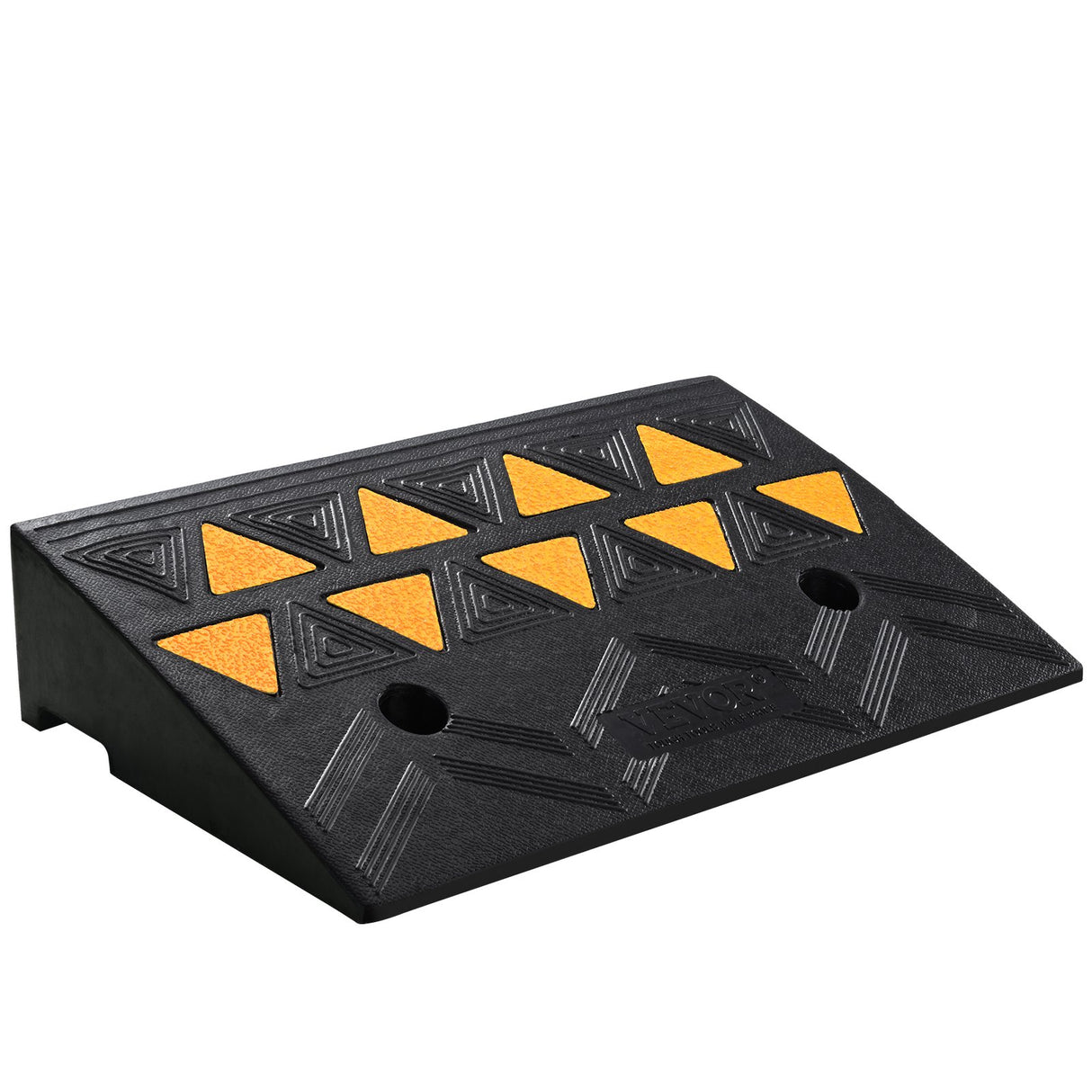 VEVOR Rubber Curb Ramp 10.8 cm Rise Height Sidewalk Curb Ramp, 30 cm Width 50 cm Length Driveway Ramp for Curb, 15T Heavy Duty Rubber Ramp for