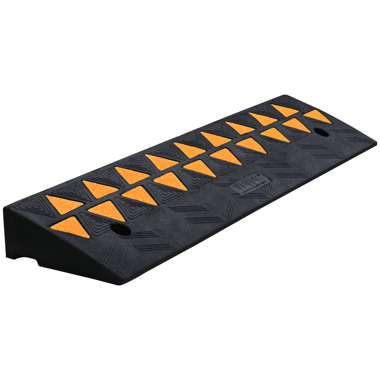 VEVOR Rubber Curb Ramp 9.4 cm Rise Height Sidewalk Curb Ramp, 25 cm Width 100 cm Length Driveway Ramp for Curb, 15T Heavy Duty Rubber Ramp for Forklifts, Trucks, Buses, Cars, Wheelchairs, Bikes