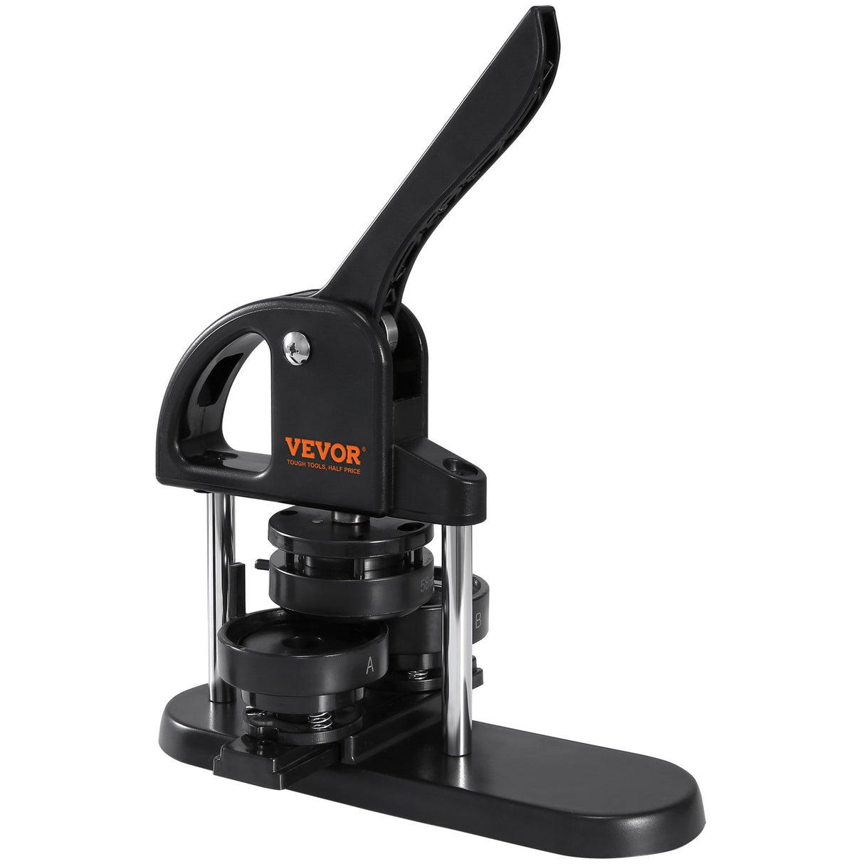 VEVOR Button Maker Machine, 1/1.25/2.28 inch(25/32/58mm) 3-in-1 Pin Maker, Installation-Free Badge Punch Press Kit, Button Making Supplies with 300pcs Button Parts, Circle Cutter, Magic Book