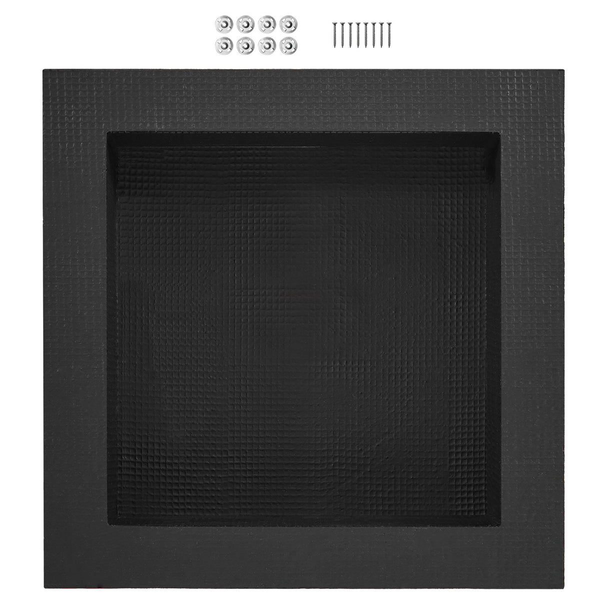 VEVOR Shower Niche Ready for Tile 40.64 x 40.64 cm, Single Shelf Organizer, Square Corners Wall-inserted Niche Recessed, Sealed Protection Modern Soap Storage Niche for Shower Bathroom, Black