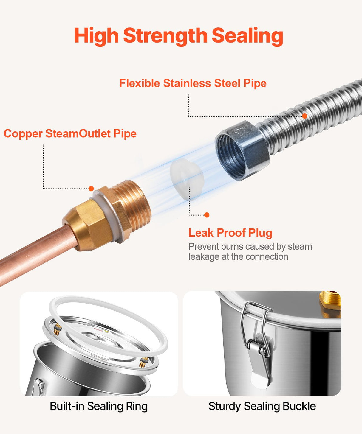 VEVOR Moonshine Still Water Alcohol Distiller 3Gal w/Thumper Keg & 8W Water Pump