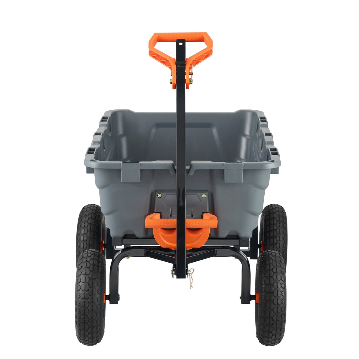 VEVOR Dump Cart, Poly Garden Dump Cart with Easy to Assemble Steel Frame, Dump Wagon with 2-in-1 Convertible Handle, Utility Wheelbarrow 544kg/ 1200lbs Capacity, 33cm/ 13 inch Tires