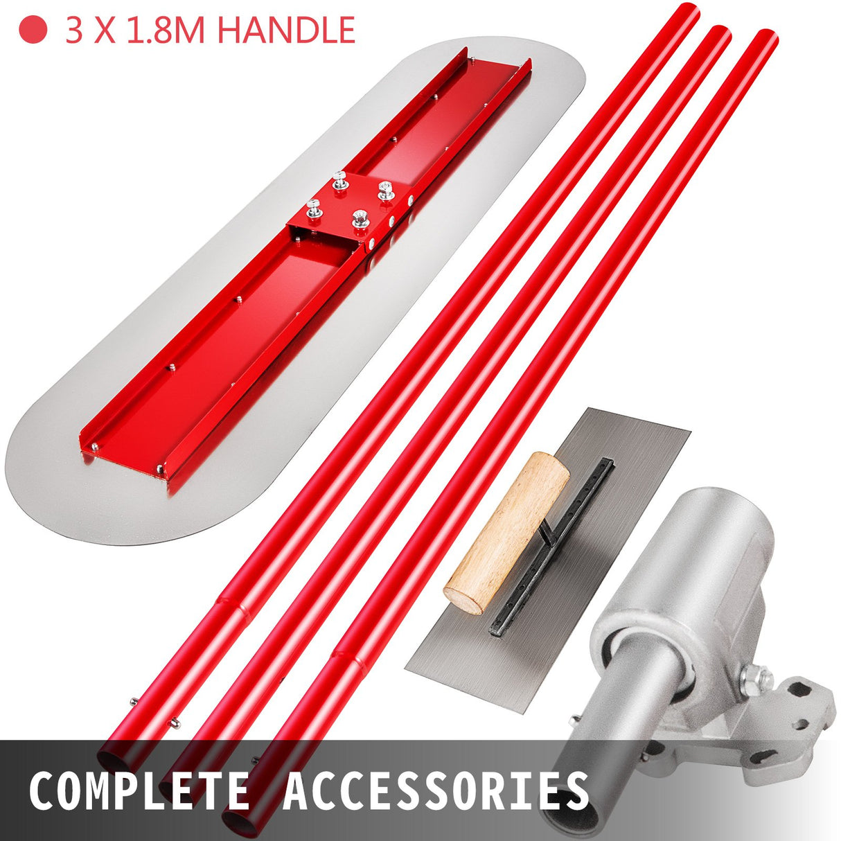 VEVOR Bull Float Manganese Steel Concrete Float 1200x300mm Concrete Float Tool Cement Tool Bull Concrete Kit Bull Pool Float Bull Float Handle Bull Float Bracket Concrete Tool Finishing Bull Float