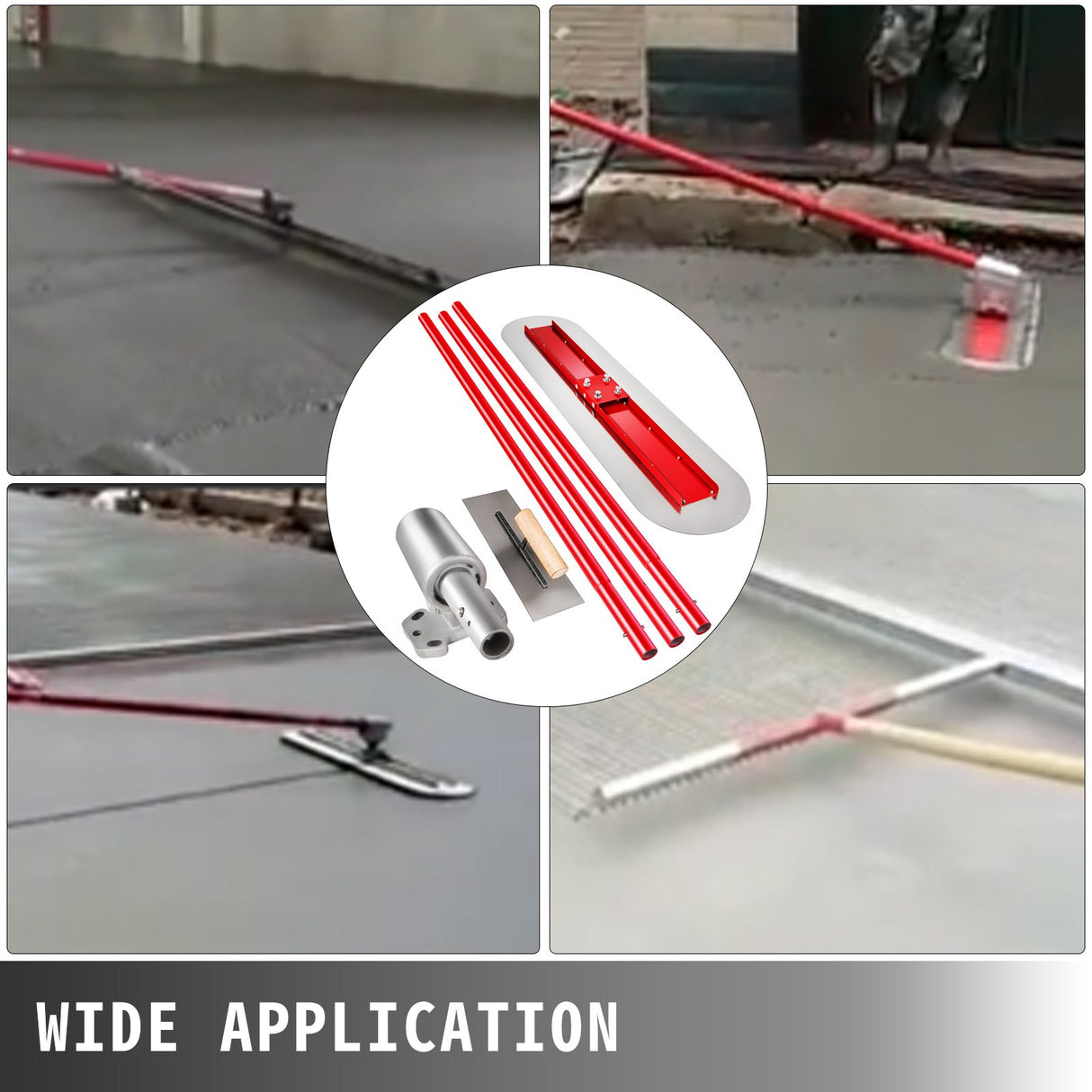 VEVOR Bull Float Manganese Steel Concrete Float 1200x300mm Concrete Float Tool Cement Tool Bull Concrete Kit Bull Pool Float Bull Float Handle Bull