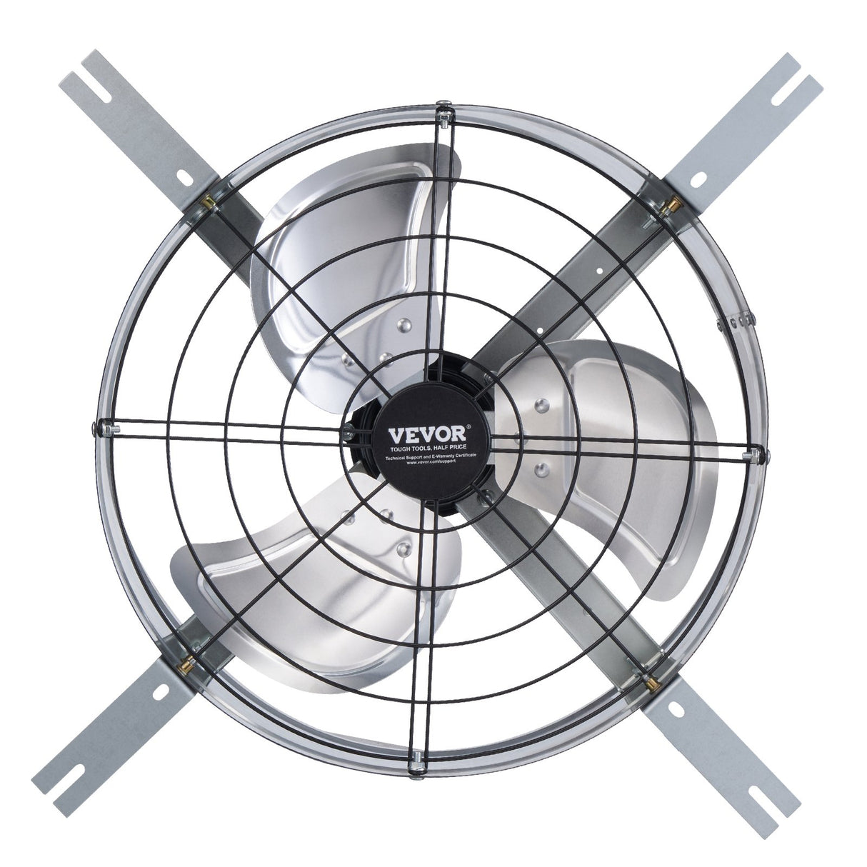 VEVOR 380 mm Gable Mount Fan 1300 CFM Attic Vent Fan with Adjustable Thermostat