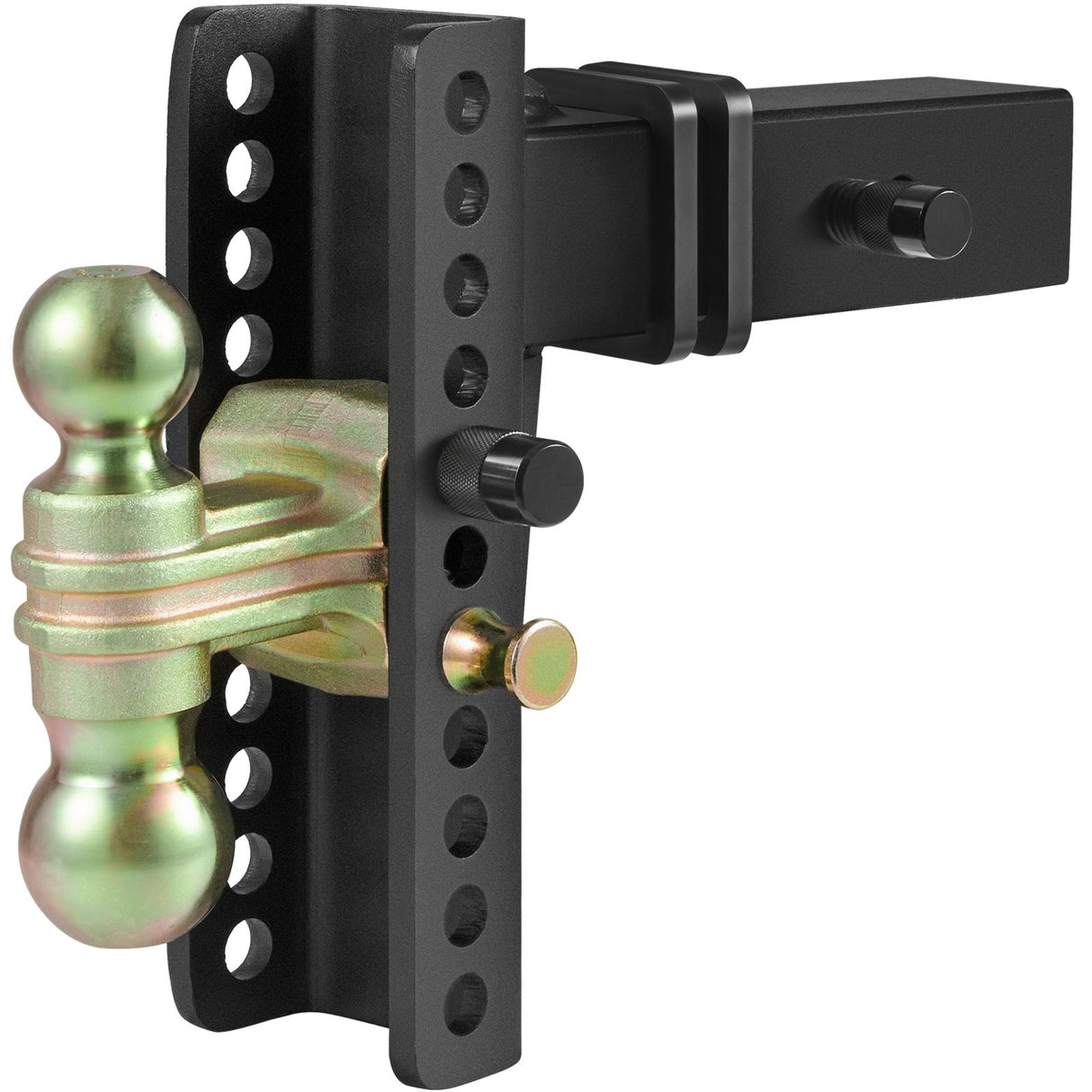 VEVOR Adjustable Trailer Hitch, 203.2 mm Drop & 165.1 mm Rise Hitch Ball Mount with 63.5 mm Receiver, Solid Tube, 6577 kg GTW, 50.8 mm & 58.7 mm 45# Steel Tow Balls with Key Lock for Truck Towing