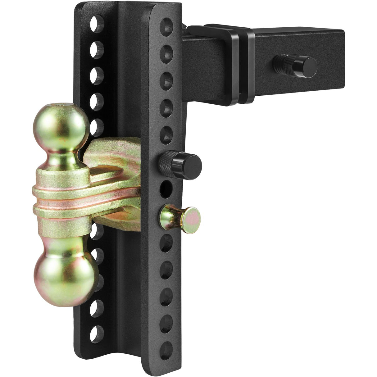 VEVOR Adjustable Trailer Hitch, 25 cm Drop & 21.59 cm Rise Hitch Ball Mount with 6.35 cm Receiver Solid Tube, 6577 kgs GTW, 5.08 cm & 5.08-0.79 cm 45# Steel Tow Balls with Key Lock for Truck Towing