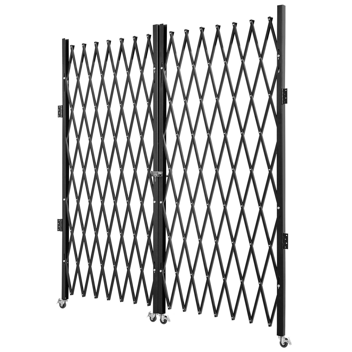 VEVOR Double Folding Security Gate Folding Door Gate 5.1' H x 10.2' W Scissor Gate
