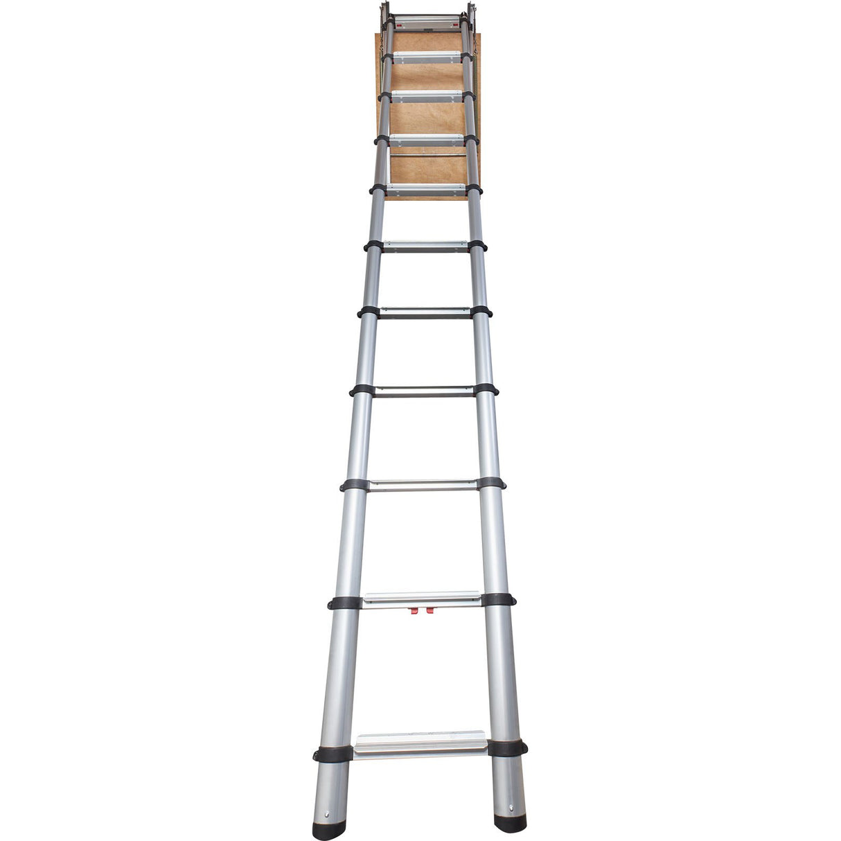 VEVOR Attic Ladder Telescoping, 158.76kg Capacity, 100cm x 59.94cm,Multi-Purpose Aluminium Extension, Lightweight and Portable,Fits298.7cm-320.04cmCeilingHeights,Convenient Access to Your Attic Standa