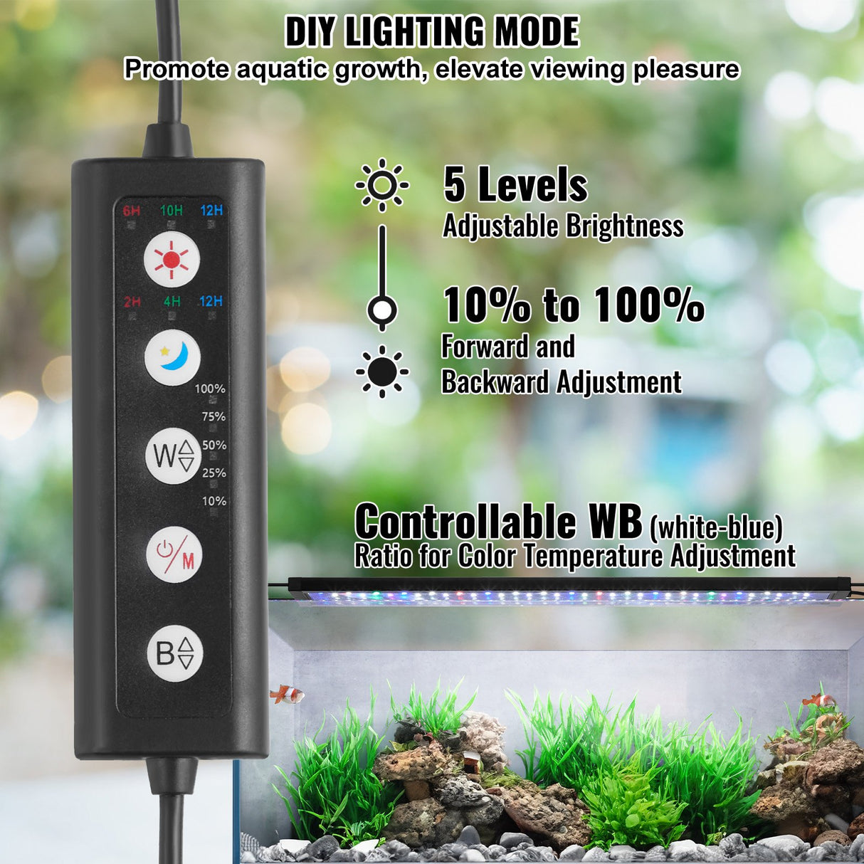 Aquarium Light 26W Full Spectrum Aquarium LED Lights for 36"-42" Fish Tank