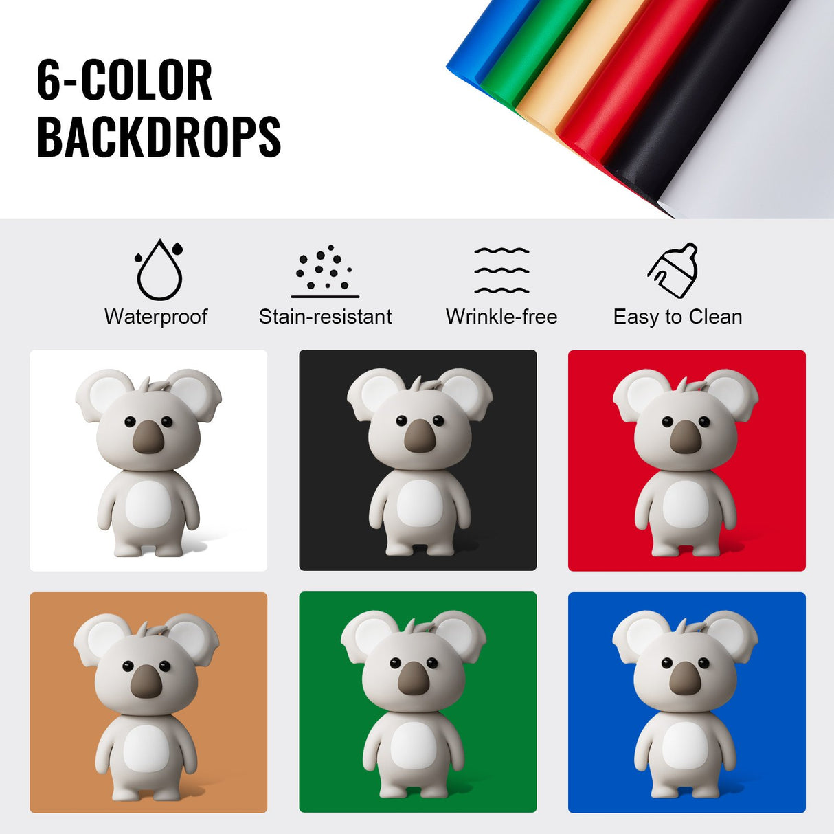 VEVOR Photo Studio Light Box 3000-5600K Adjustable 3 Color Temperatures, 60 x 59 x 60 cm