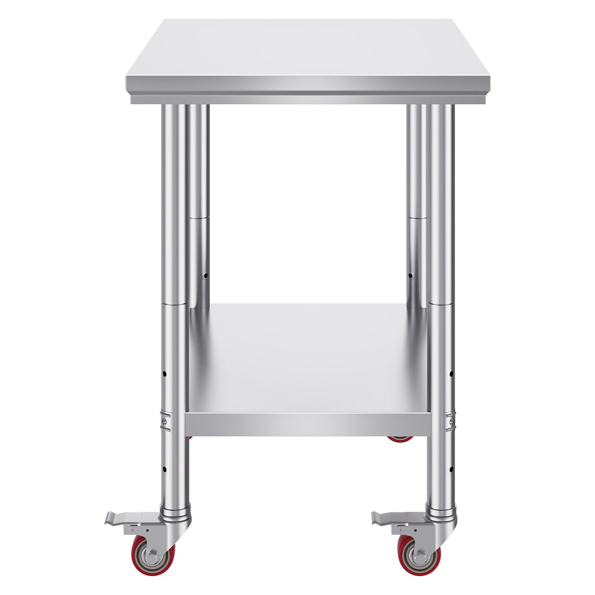 VEVOR Stainless Steel Work Table with Wheels 24 x 30 Prep Table with casters Heavy Duty Work Table f