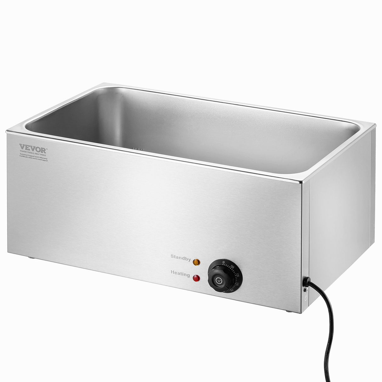 VEVOR Commercial Electric Food Warmer Countertop Buffet 18L 1200W Bain Marie