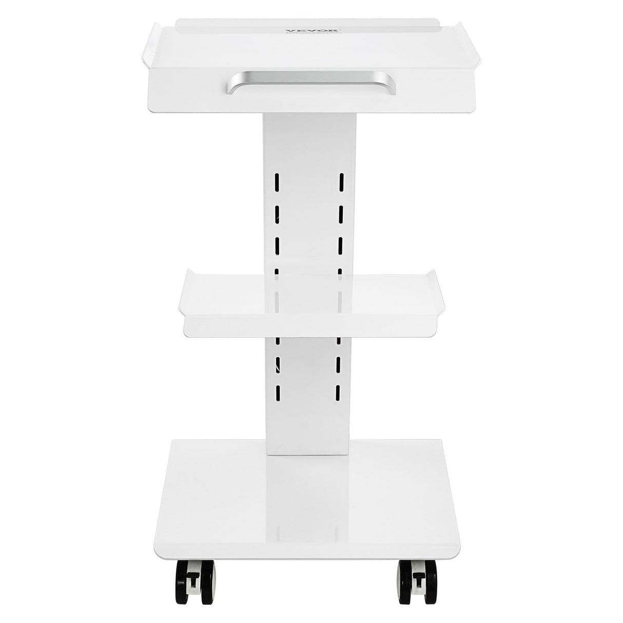 VEVOR Trolley Cart Dental Lab Mobile Rolling Serving Cart 3 Layers with Socket