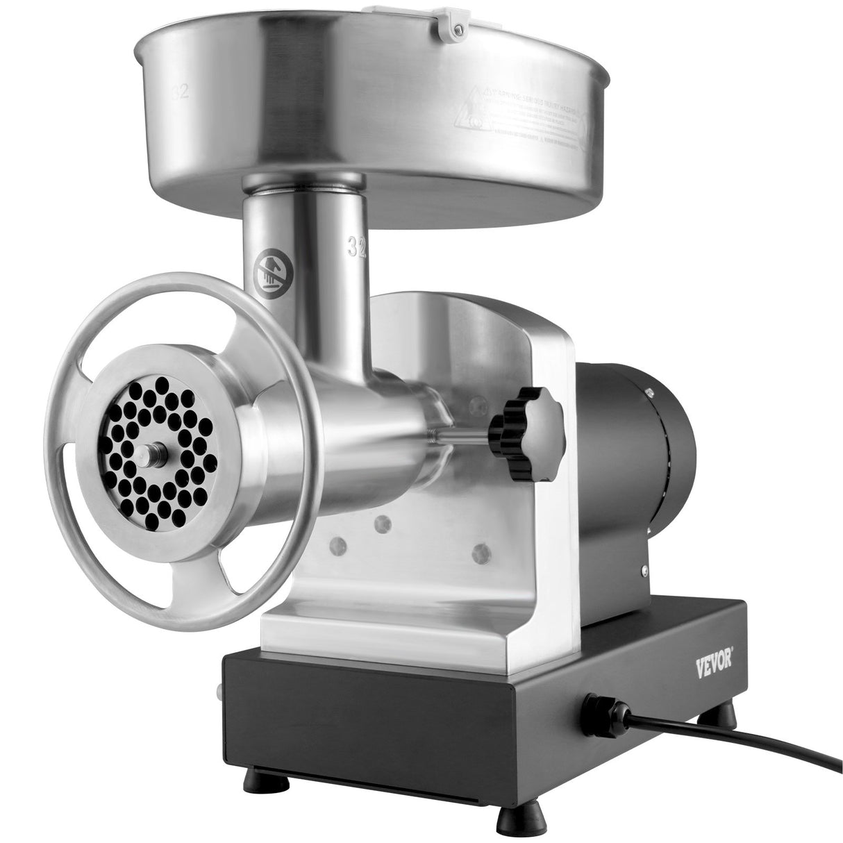 VEVOR Electric Meat Grinder, 9.5 Kg/Min Capacity, Countertop Industrial Meat Mincer w/ Blade, Grinding Plate, Sausage Maker & Kubbe Kit, Carbon Steel Commercial Meat Grinder for Kitchen Restaurant