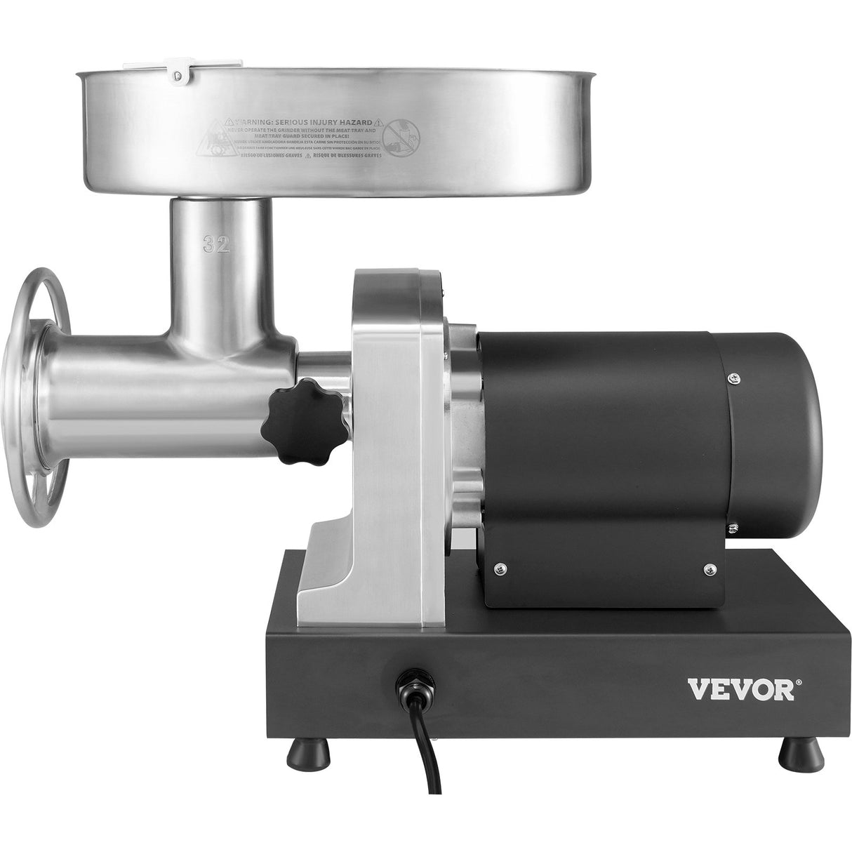 Electric Meat Grinder, 9.5 Kg/Min Capacity, Countertop Industrial Meat Mincer w/ Blade, Grinding Plate, Sausage Maker & Kubbe Kit, Carbon Steel Commercial Meat Grinder for Kitchen Restaurant