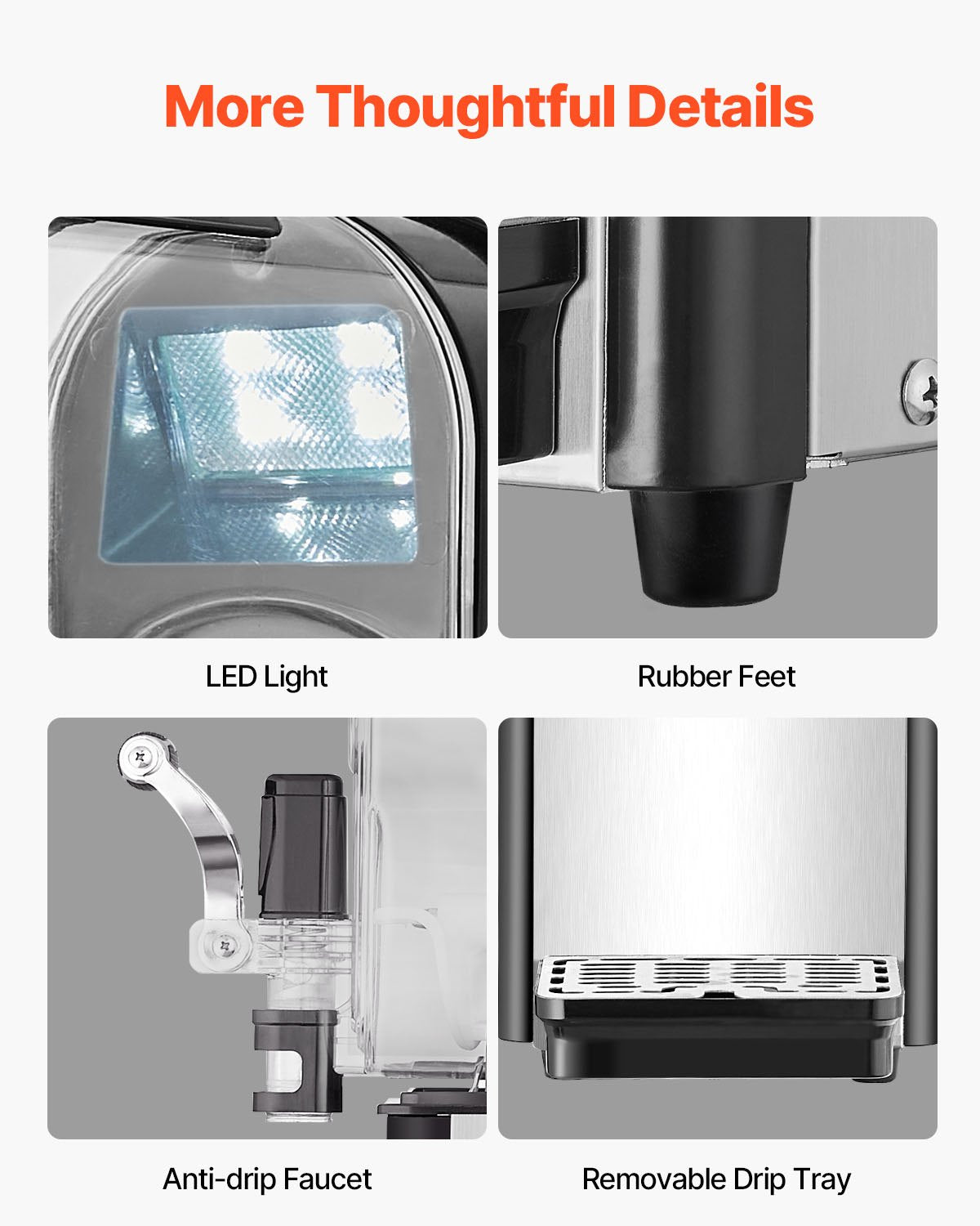 VEVOR 3L Commercial Slushy Machine Margarita Smoothie Frozen Drink Maker