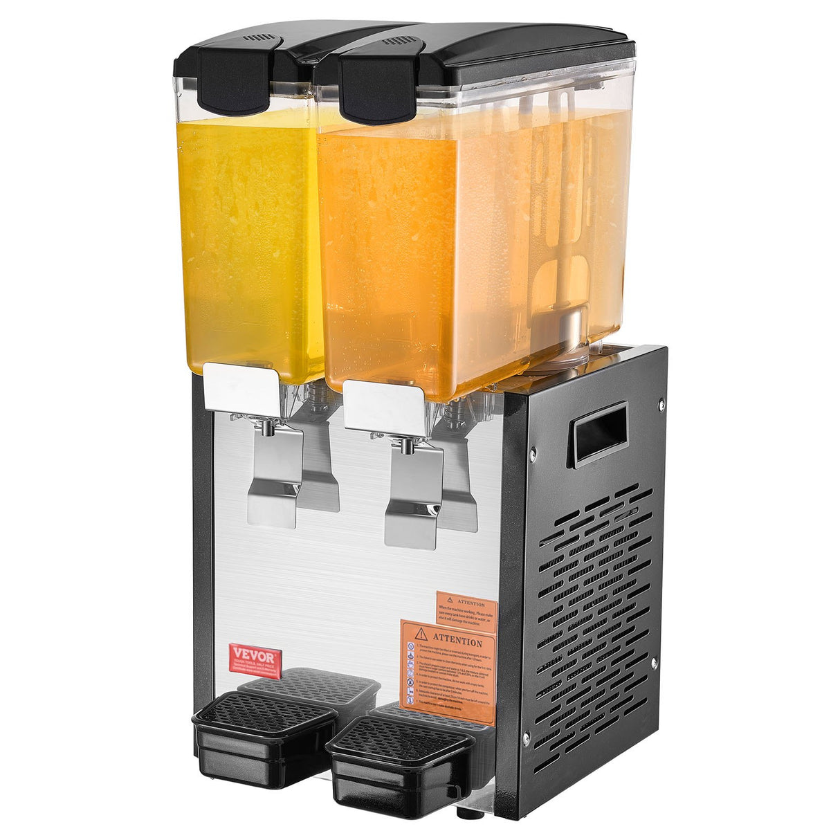 VEVOR Commercial Beverage Dispenser 10L x 2 Tanks Cold Juice Ice Drink Dispenser