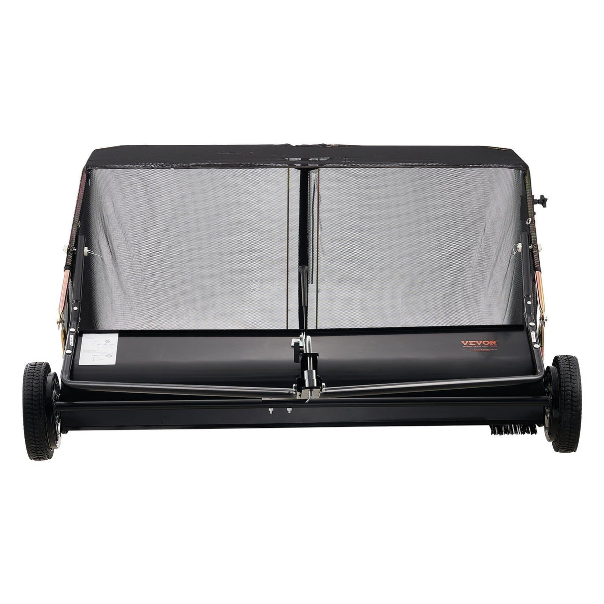 26.7 cm Tow Behind Lawn Sweeper, 26 cu.ft. Large Yard Sweeper, Adjustable Sweeping Height, Heavy Duty Leaf & Grass Collector with Dumping Rope, Pull Behind Sweepers for Debris Grass Clippings