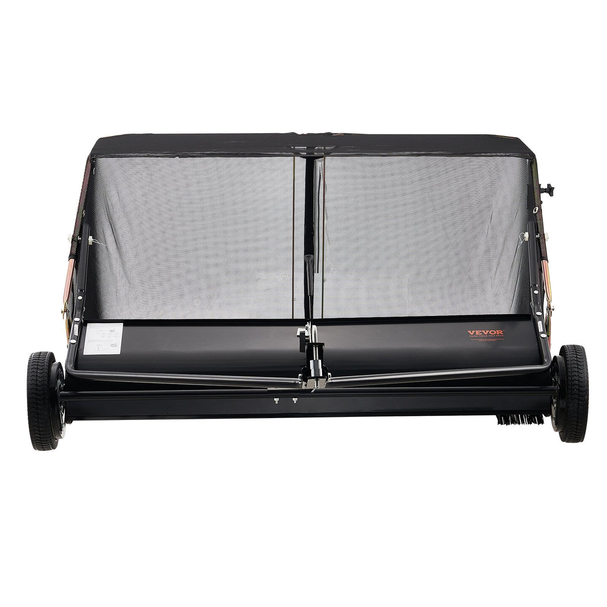 VEVOR Tow-Behind Lawn Sweeper 132cm Leaf Yard Collector 26 cu.ft. Adjustable