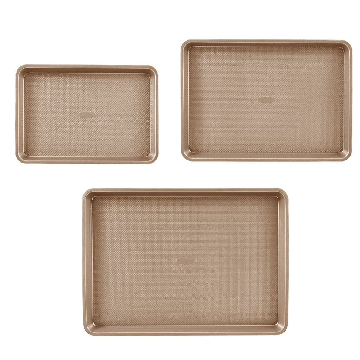 VEVOR Baking Pan Set 3-Piece Nonstick Carbon Steel Set with Silicone Handles
