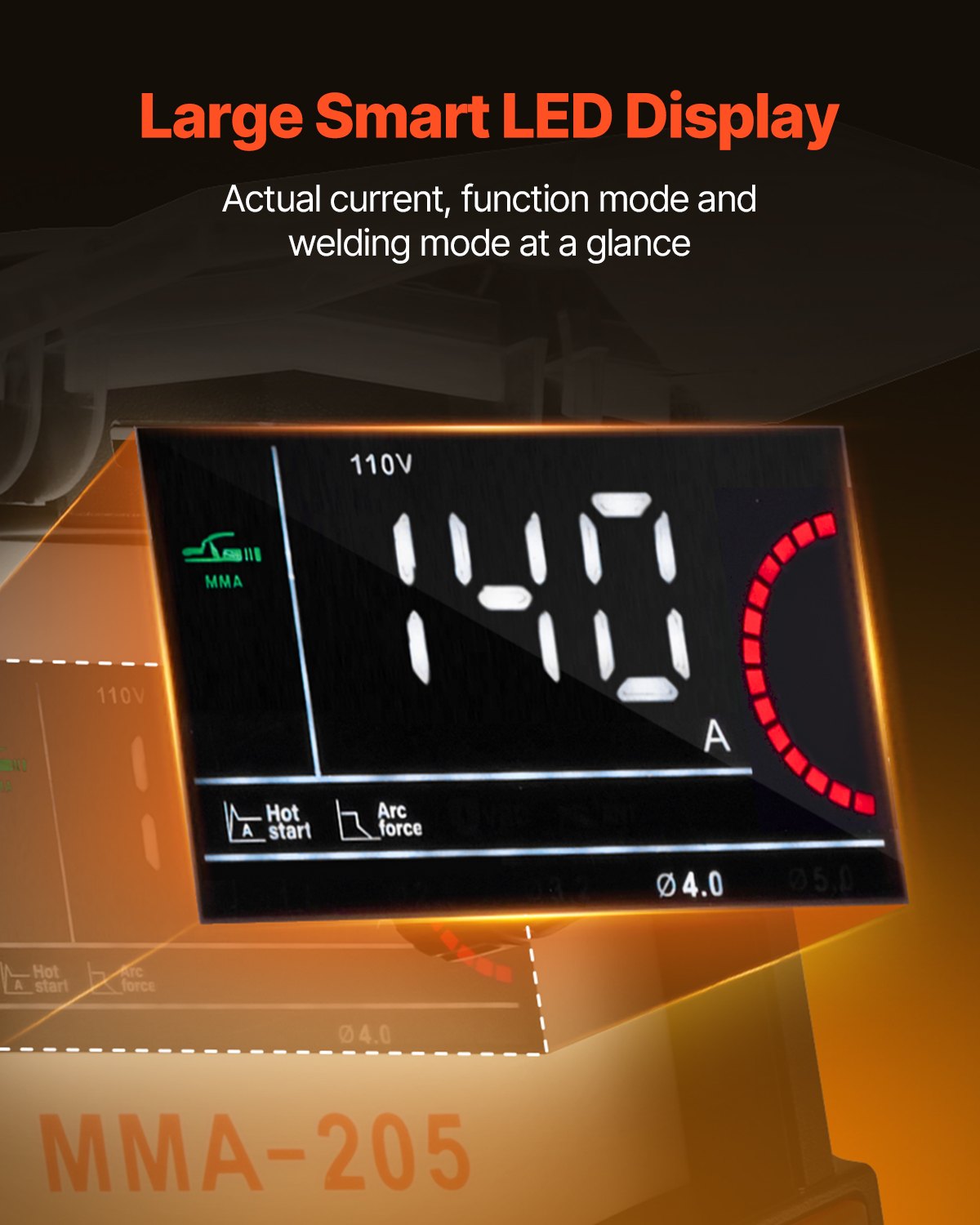 VEVOR TIG Welder 2-In-1 Welding Machine Lift MMA Stick Arc IGBT Hot Start LED