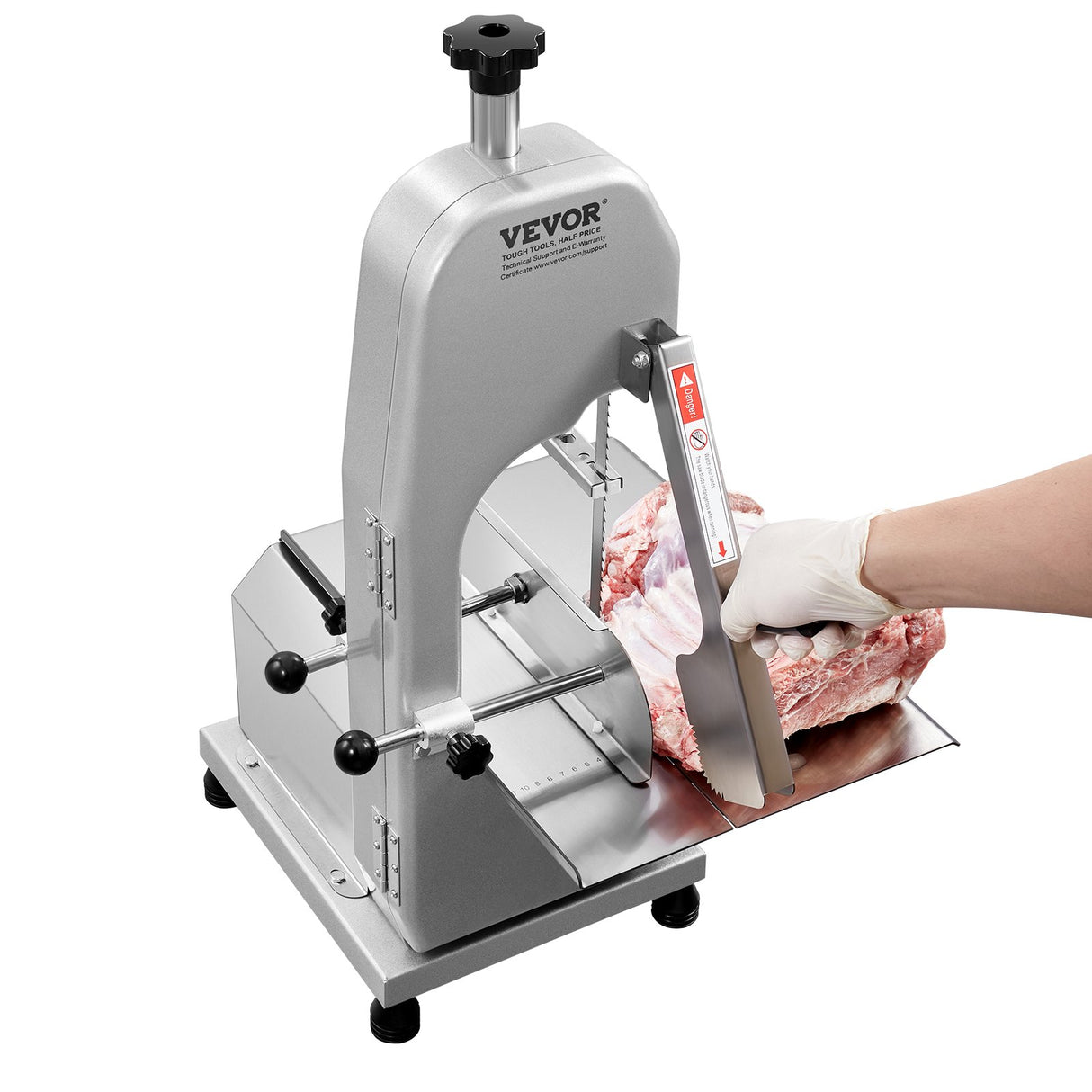 VEVOR 650W Commercial Electric Meat Bandsaw Stainless Steel Bone Sawing Machine