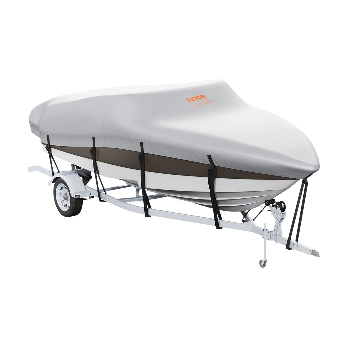 VEVOR Boat Cover 600D Waterproof 16-18.5 ft Boat Cover V-Hull Tri-Hull Runabout