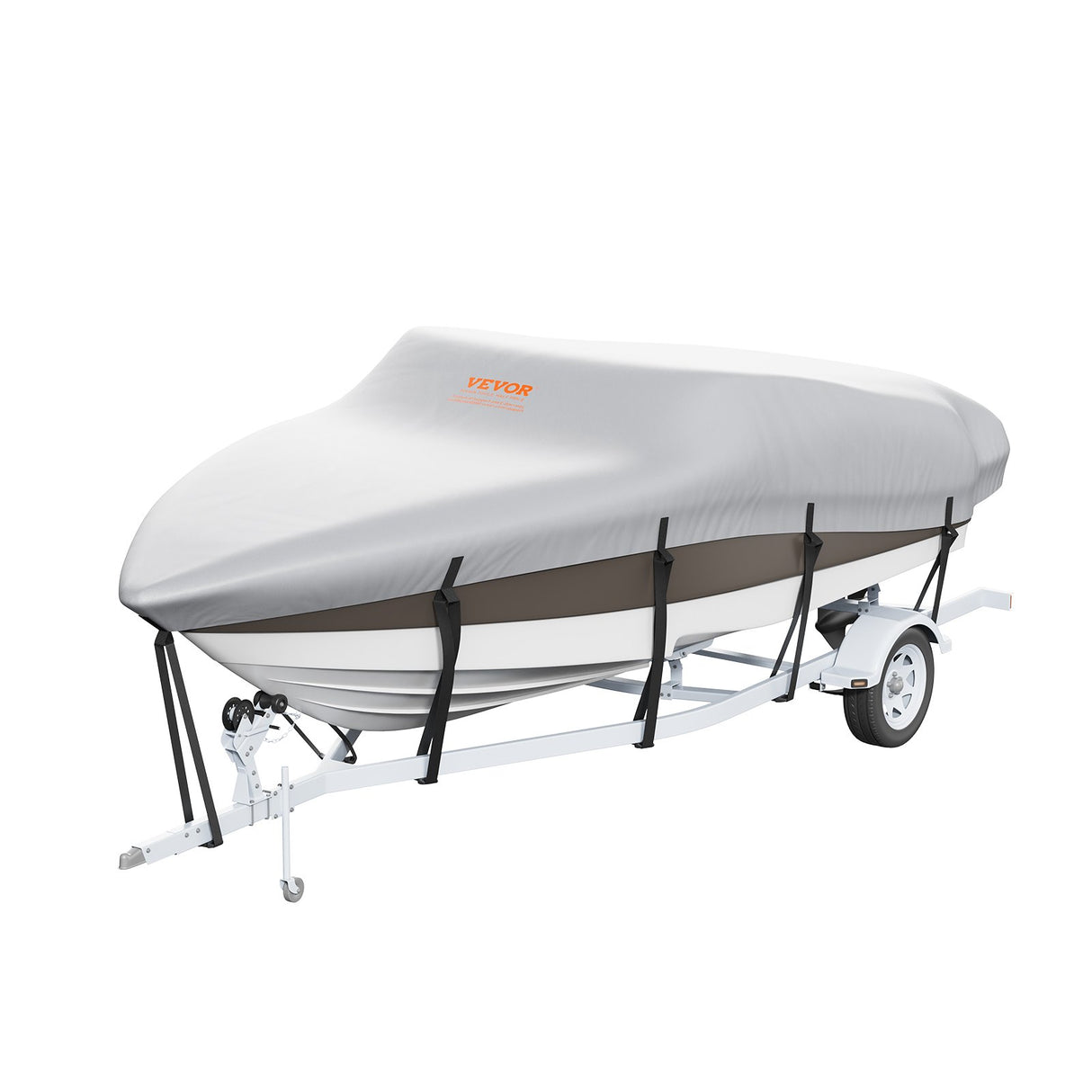 VEVOR Boat Cover 600D Waterproof 16-18.5 ft Boat Cover V-Hull Tri-Hull Runabout