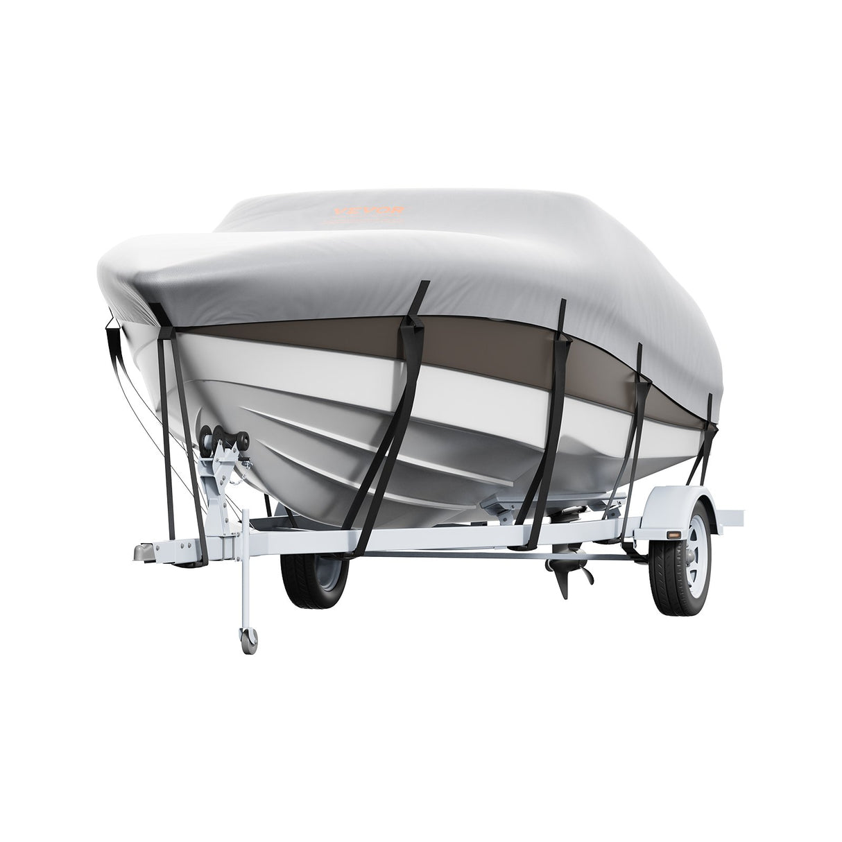 Boat Cover 600D Waterproof 20-22 ft Boat Cover V-Hull Tri-Hull Runabout