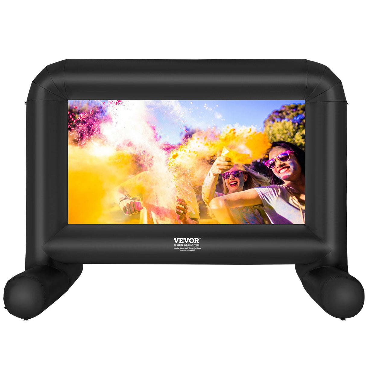 VEVOR Inflatable Movie Screen, 14 FT Inflatable Projector Screen for Outside with Blower and Carrying Bag, Front/Rear Projection, Oxford Fabric Blow