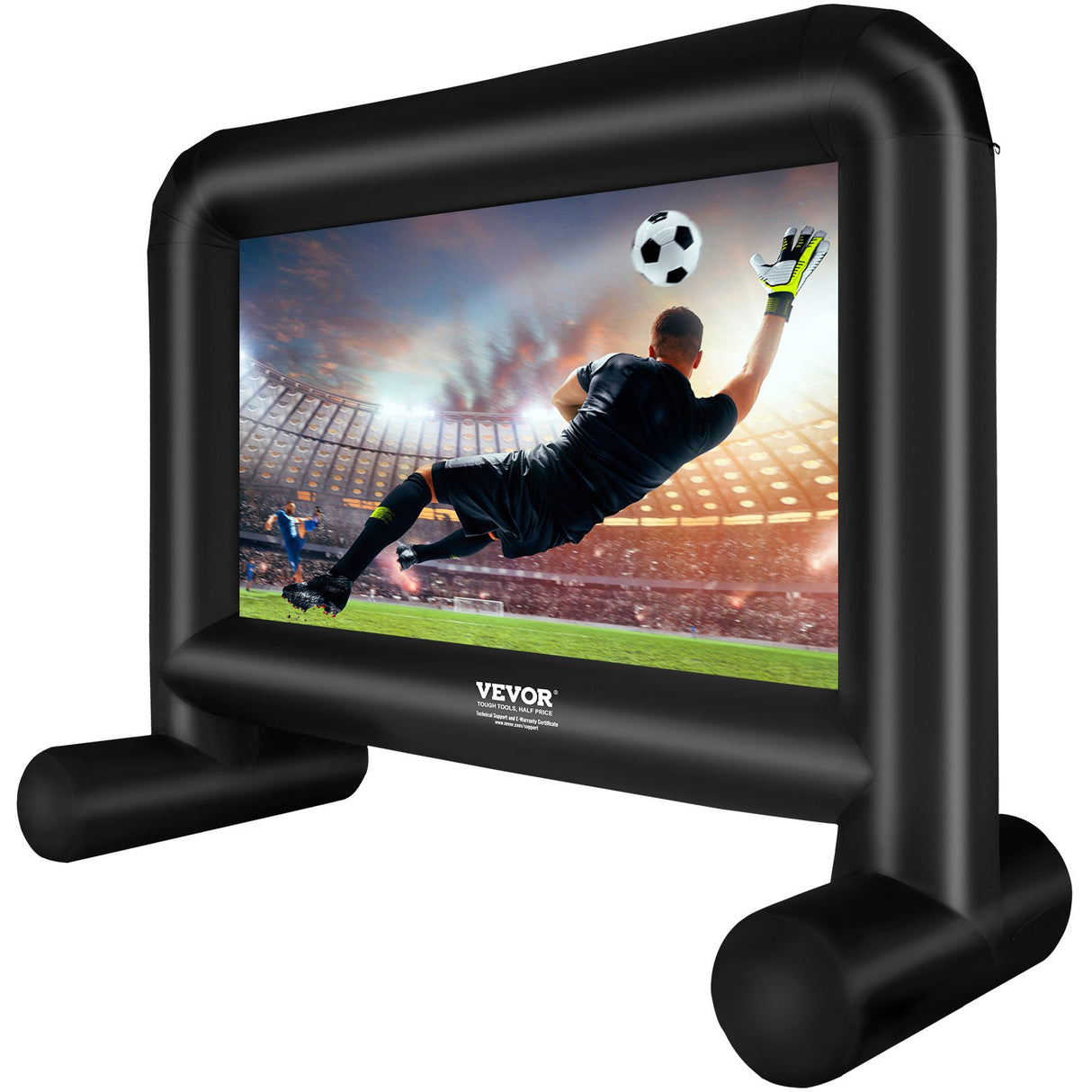 VEVOR Inflatable Movie Screen, 16 FT Inflatable Projector Screen for Outside with Blower and Carrying Bag, Front/Rear Projection, Oxford Fabric Blow