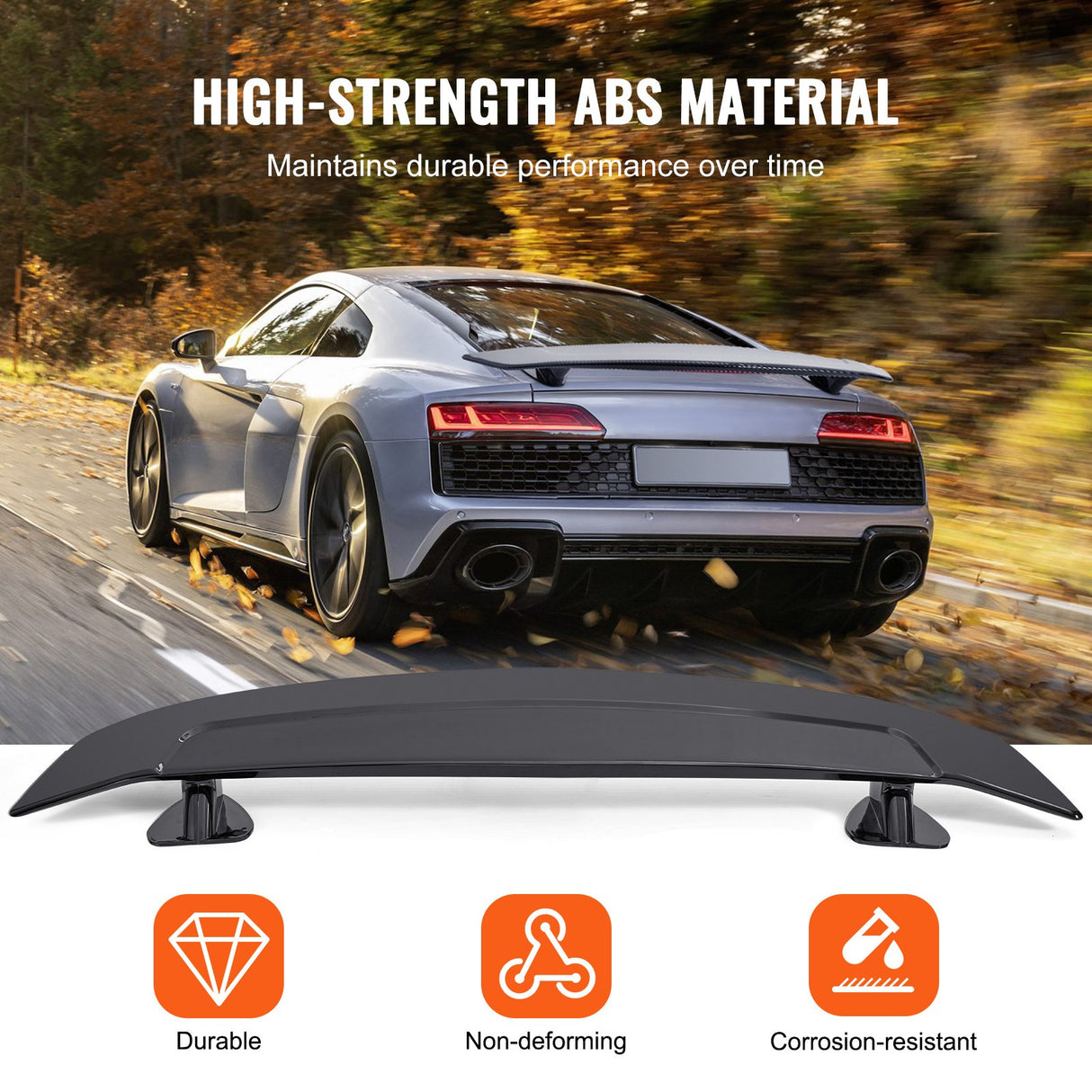 VEVOR Universal Rear Spoiler 46.3'' GT Style Trunk Wing for Sedans and Coupes