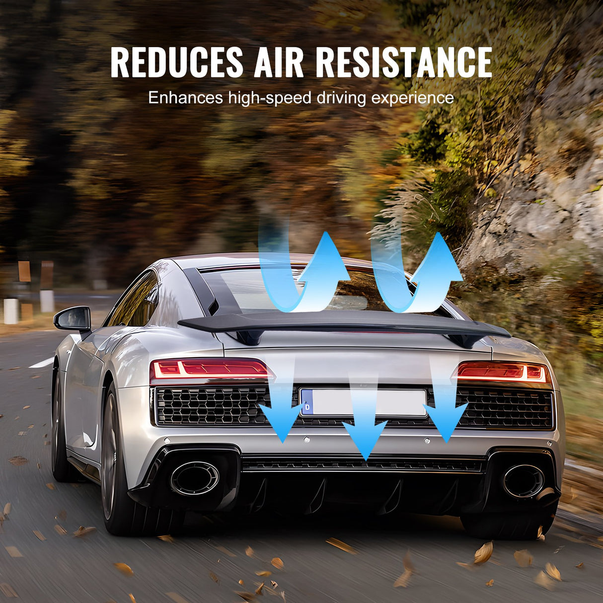 VEVOR Universal Rear Spoiler 46.3'' GT Style Trunk Wing for Sedans and Coupes