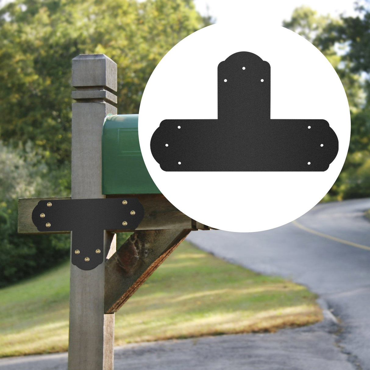 VEVOR Black T Mending Plate T-shape 8 PCs 6" Flat Connector Post to Beam Bracket