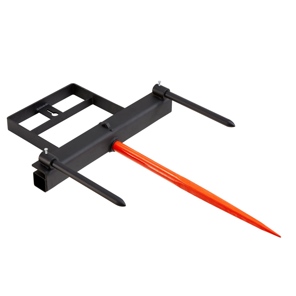 VEVOR 39" Hay Spear, Bale Spears 726kg Loading Capacity, Skid Steer Loader Tractor Bucket Attachment with 2pcs 17.5" Stabilizer Spears and 60" Chain, Quick Attach Spike Forks