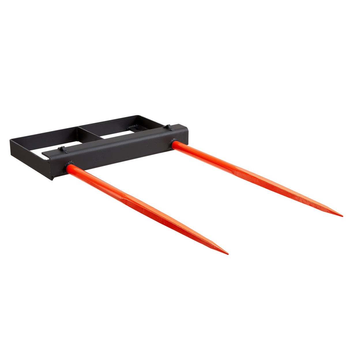 VEVOR 49" Hay Spear, Bale Spears 1360kg Loading Capacity, Skid Steer Loader Tractor Bucket Attachment with 2pcs 17.5" Stabilizer Spears and 60" Chain,