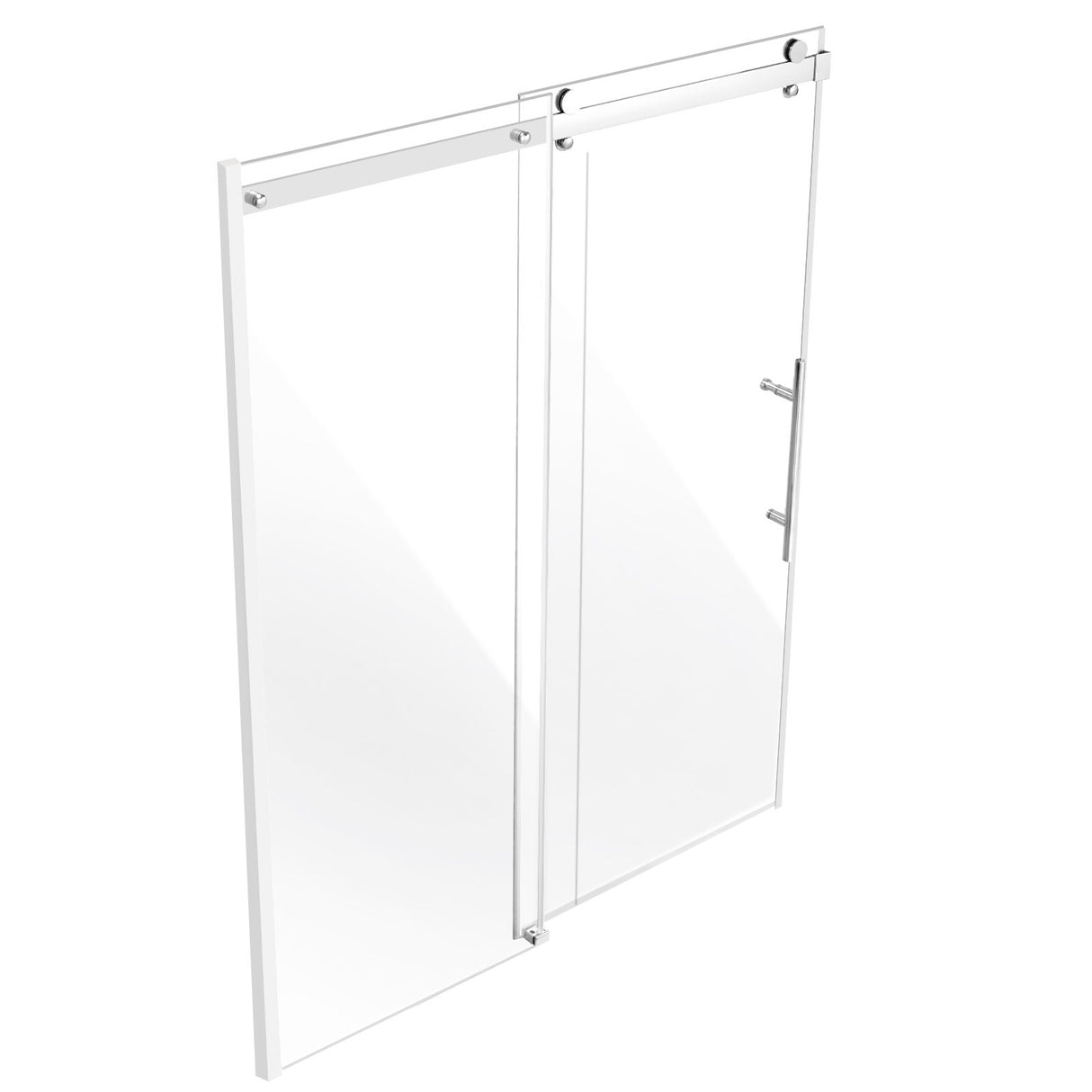 VEVOR Frameless Shower Door 58-59" x 75" SGCC Tempered Glass 5/16" Chrome