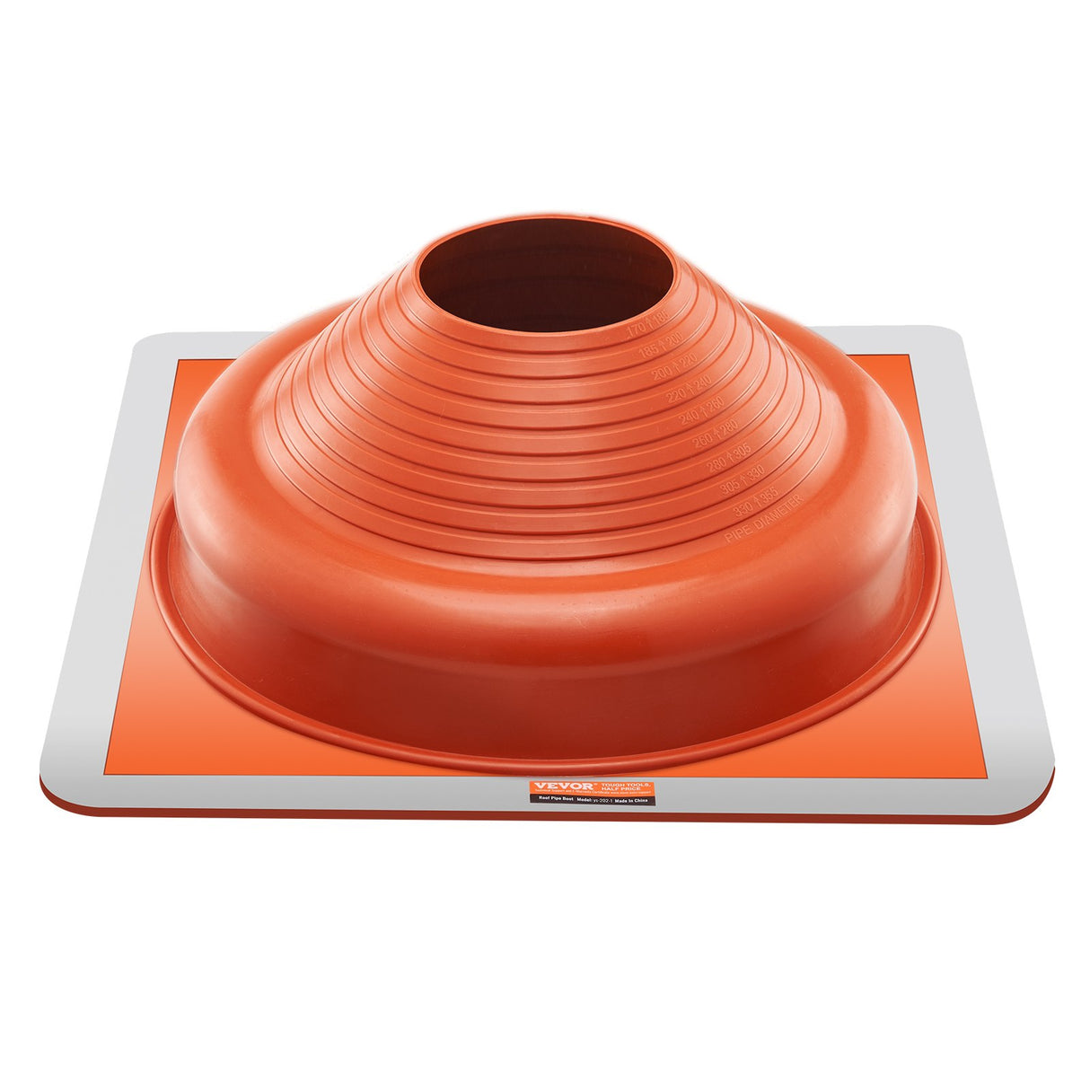 VEVOR 2 Pcs Metal Roof Pipe Flashing Boot Fit 170-355 mm Pipe High Temp Silicone