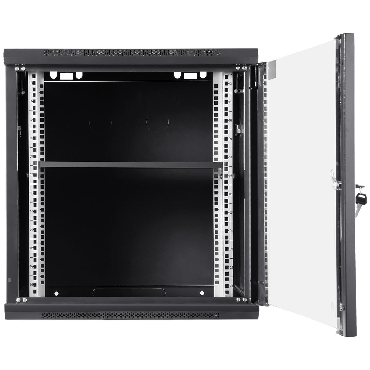 VEVOR Wall Mount Network Server Cabinet, 393.7 mm Deep, Server Rack Cabinet Enclosure, 90.72 kg Max. Ground-mounted Load Capacity, with Locking Glass