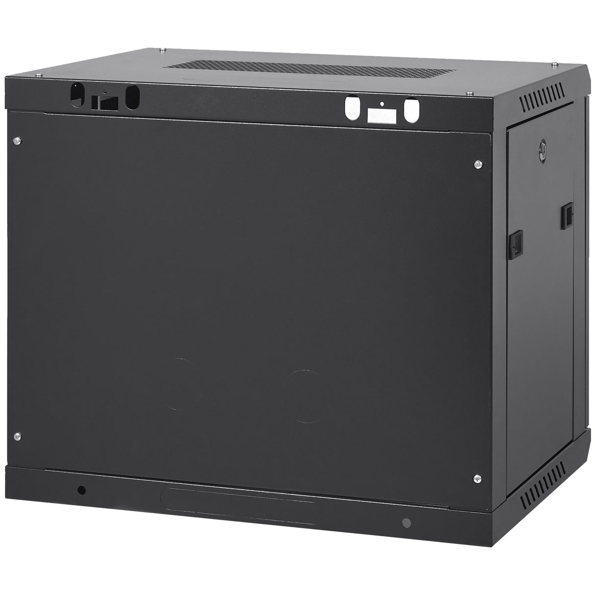 VEVOR 9U Wall Mount Network Server Cabinet, 39.37 cm Deep, Server Rack Cabinet Enclosure, 90.7 kg Max. Ground-mounted Load Capacity, with Locking Glass Door Side Panels, for IT Equipment, A/V Devices