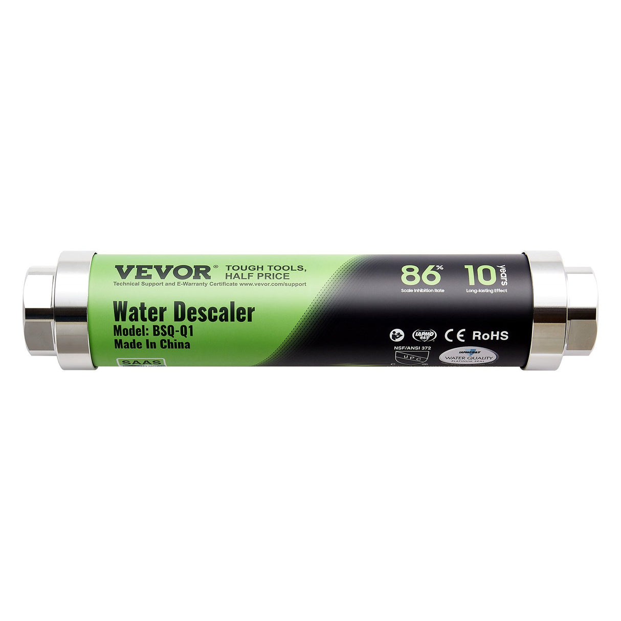 VEVOR Whole House Salt Free Descaler Physical Scale Descaler System SAAS Alloy